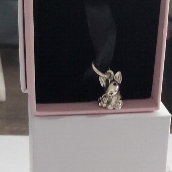 Authentic PANDORA Sterling Silver Bulldog Terrier Puppy Dangle 798010EN16 - Picture 6 of 9